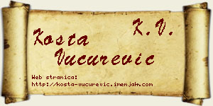 Kosta Vučurević vizit kartica